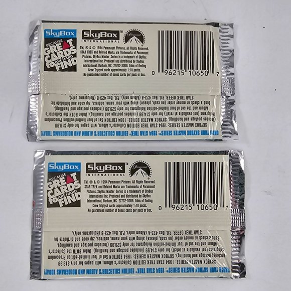 Skybox 1994 Star Trek Edition Master Series Trading Card Pack Sealed Two - Picture 4 of 6